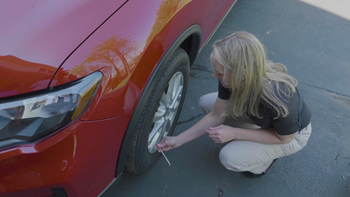inflating tire